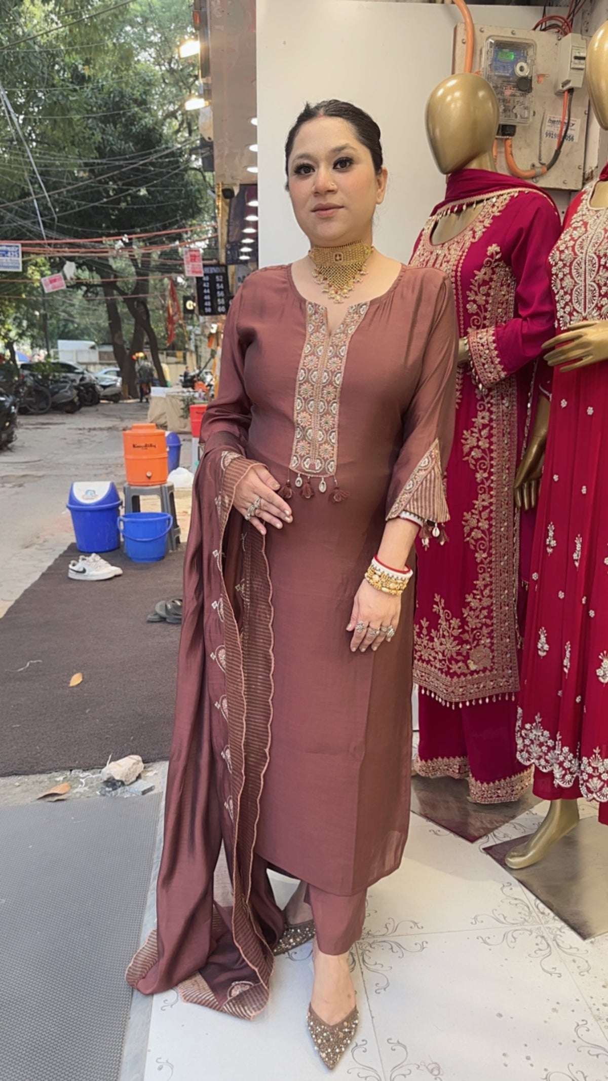Jhoomar Brown Designer Suit