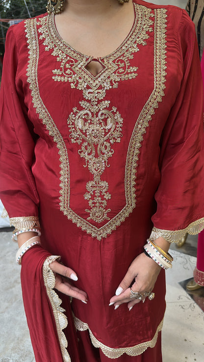 Lakshmi Embroidered Designer Farshi Salwar Suit