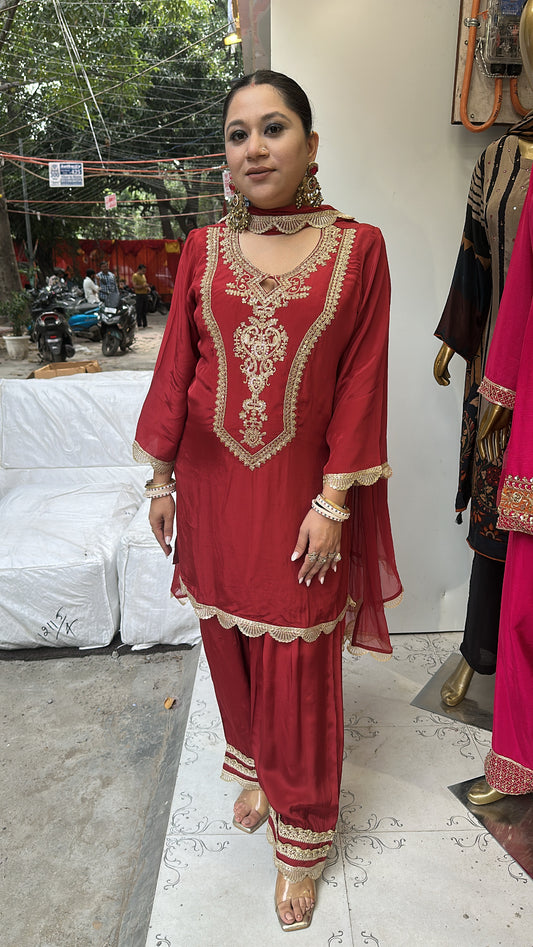 Lakshmi Embroidered Designer Farshi Salwar Suit