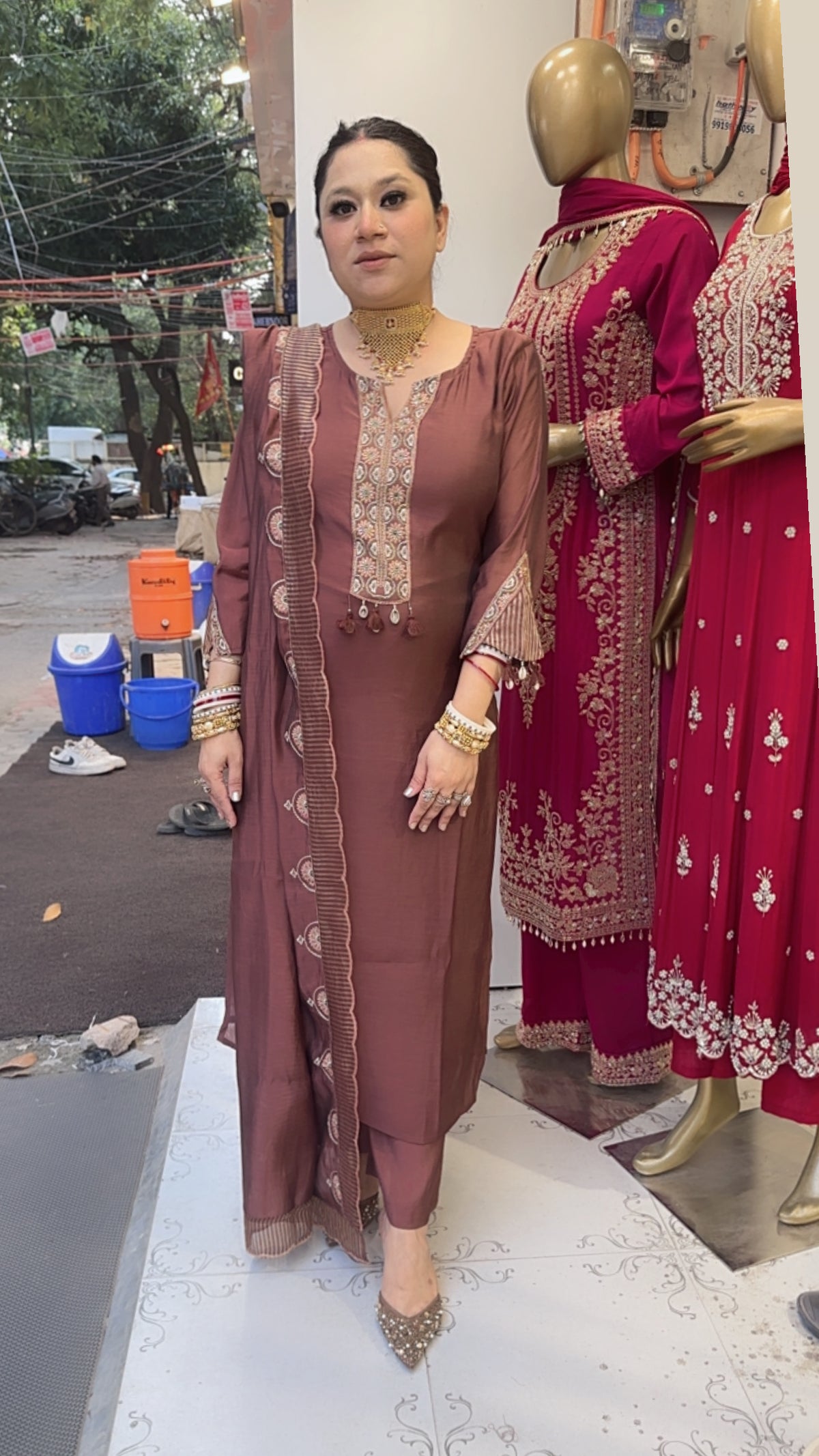 Jhoomar Brown Designer Suit