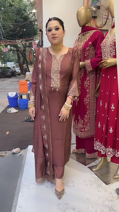Jhoomar Brown Designer Suit