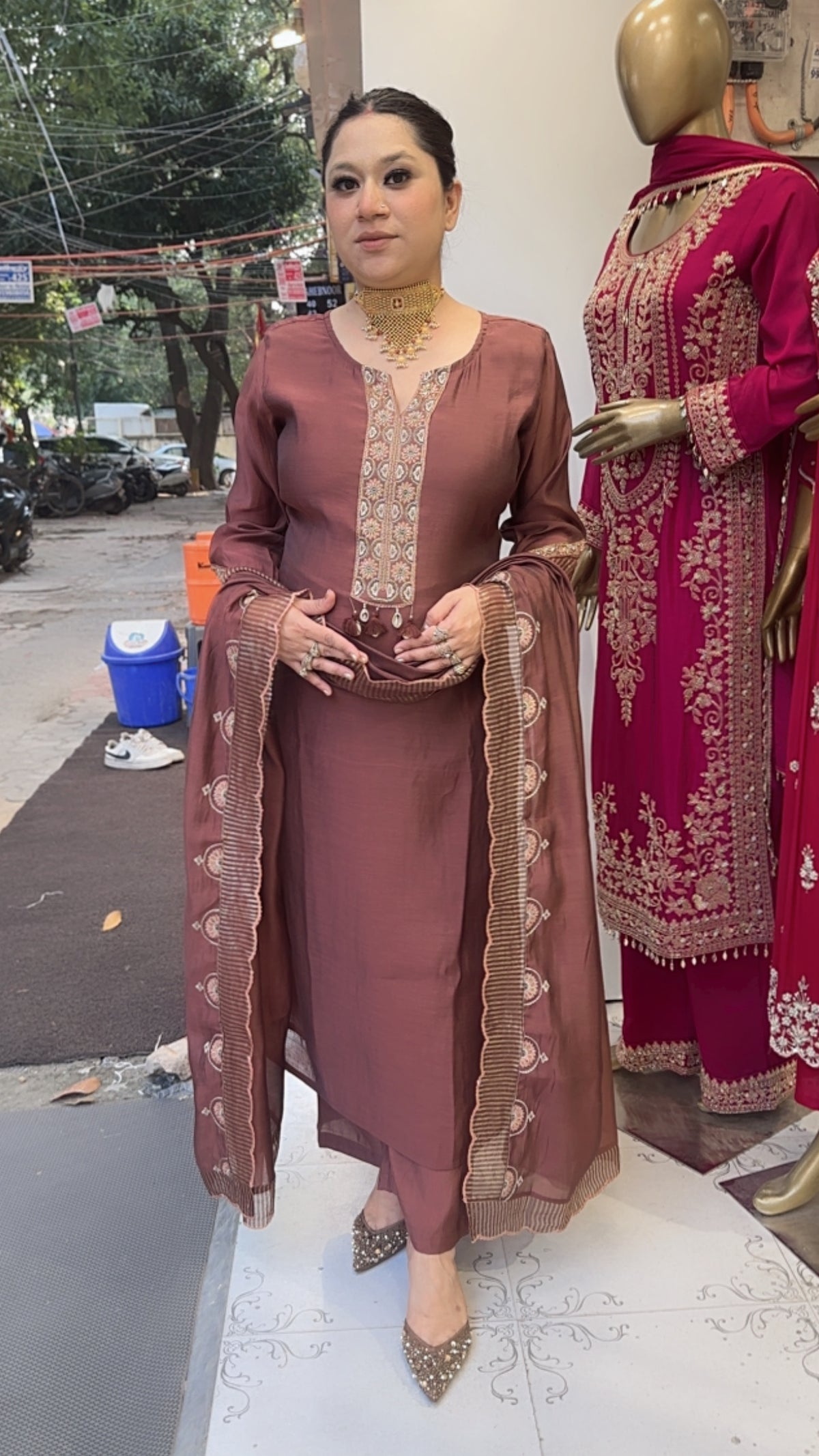 Jhoomar Brown Designer Suit
