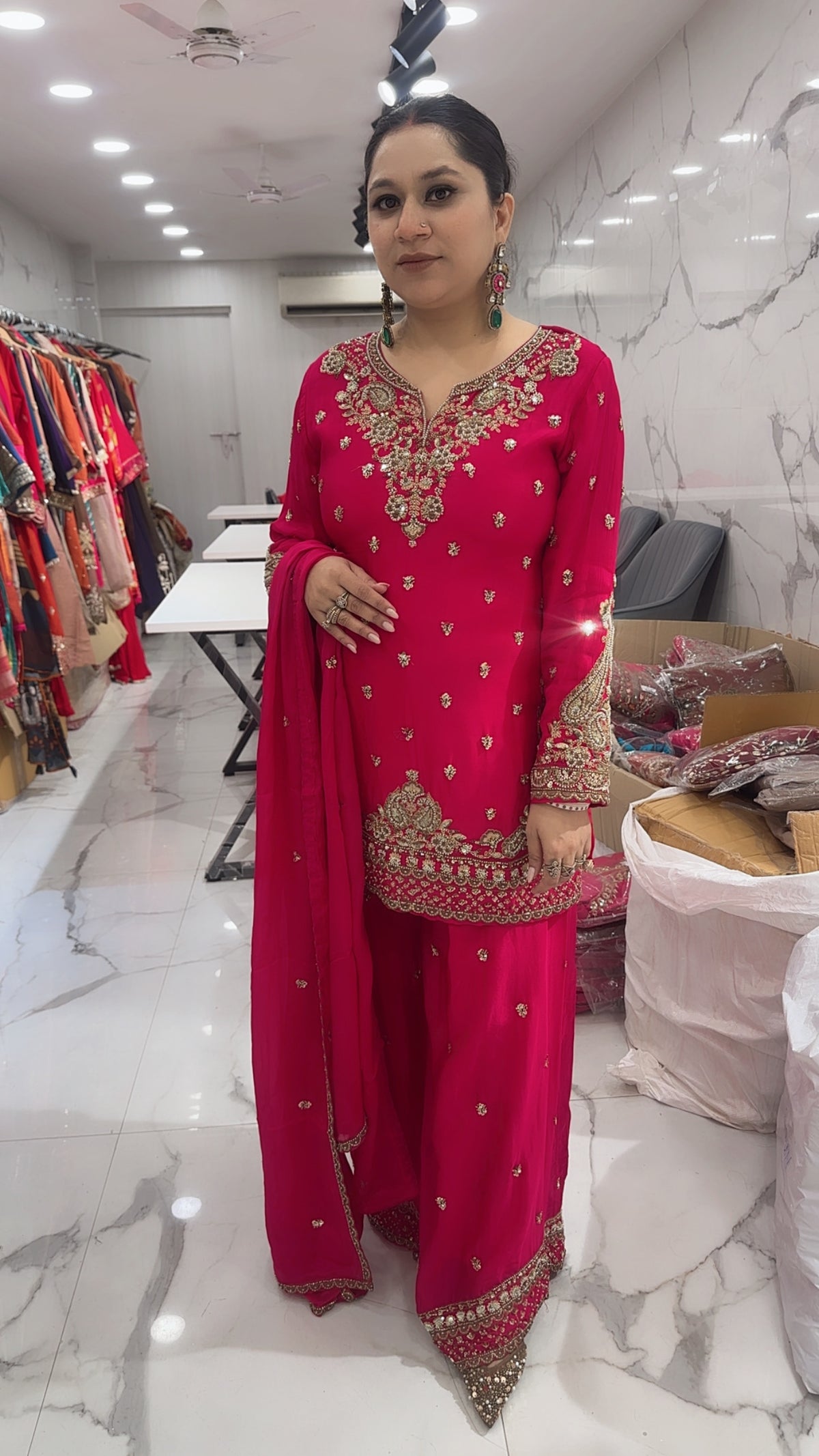 Billo Foshia pink Handwork Designer Suit