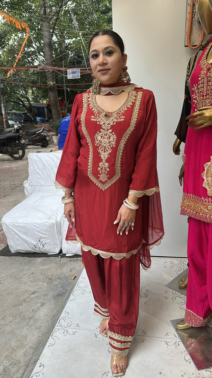 Lakshmi Embroidered Designer Farshi Salwar Suit