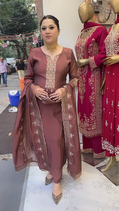 Jhoomar Brown Designer Suit