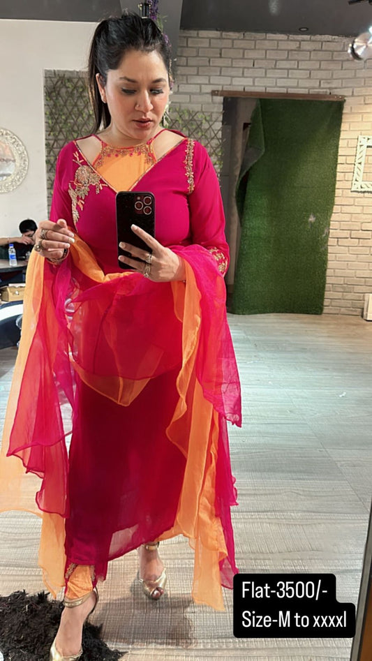 Hot Pink Hit Designer 3pcs suit