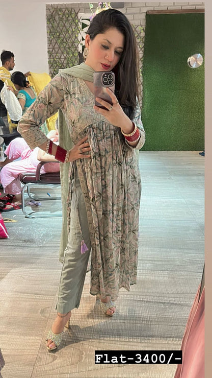 Printed Anarkali suit