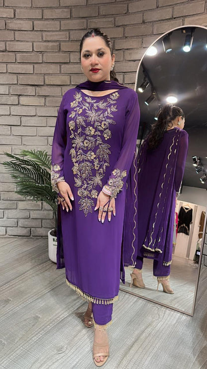 Famous Jamun Finger Design Suit