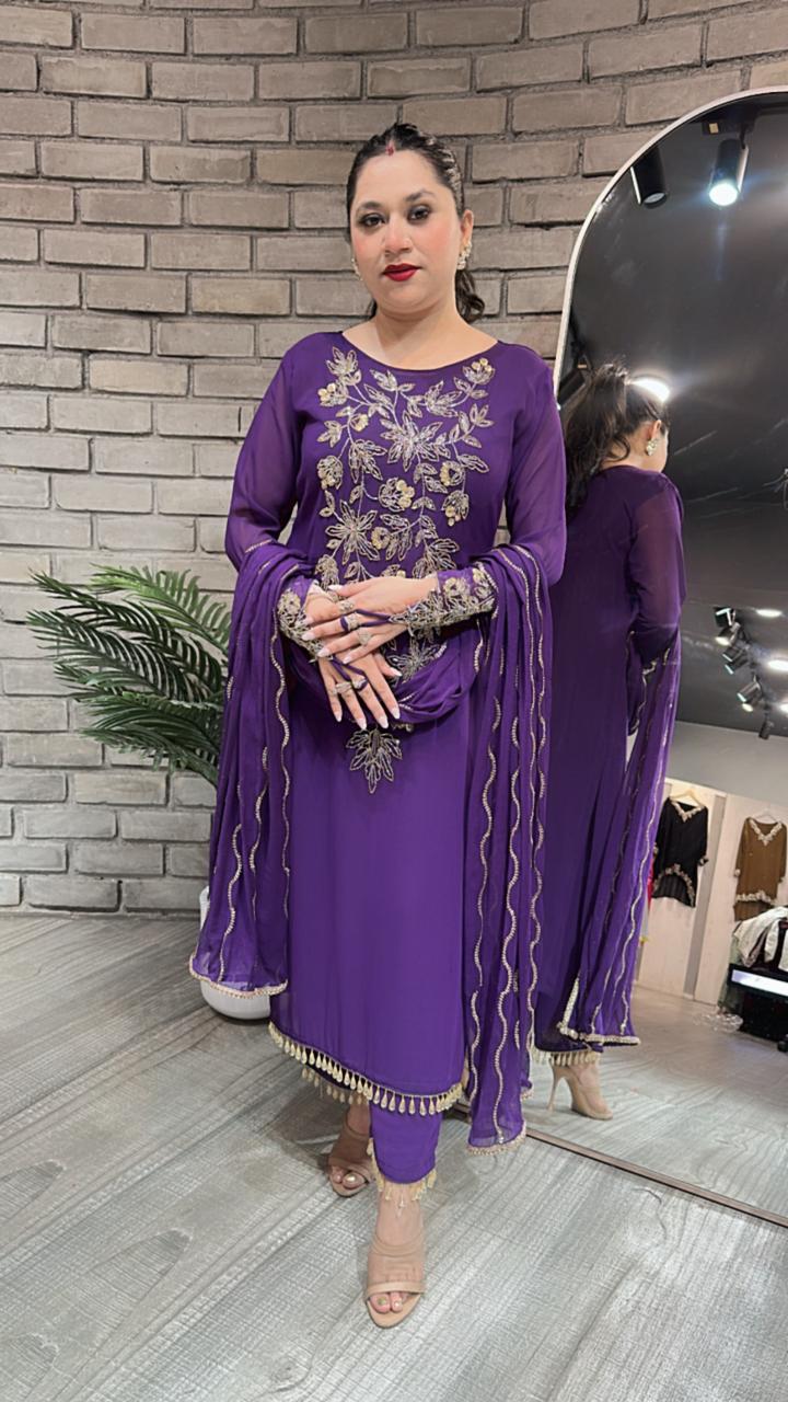 Famous Jamun Finger Design Suit