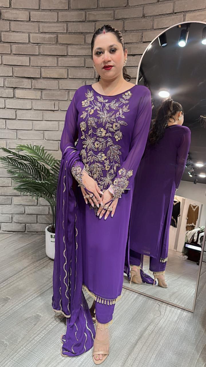 Famous Jamun Finger Design Suit