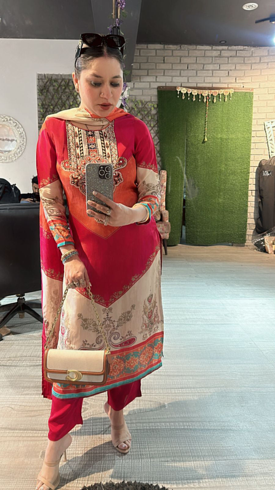 Rainbow Digital print suit 3pc