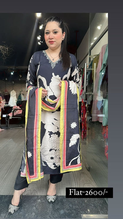 Black Hit printed suit