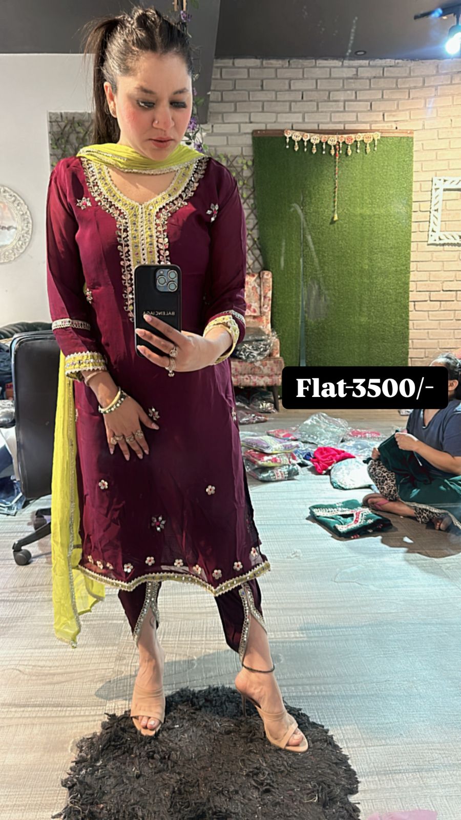 Maysa Bargandi Lime Tulip suit