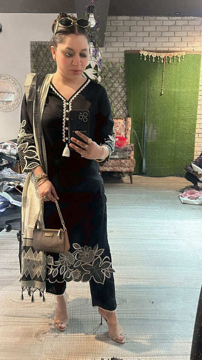 Zuri Black Pakistani suit