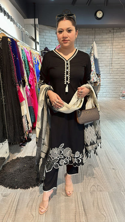 Zuri Black Pakistani suit