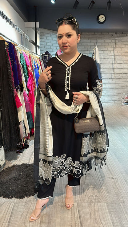 Zuri Black Pakistani suit