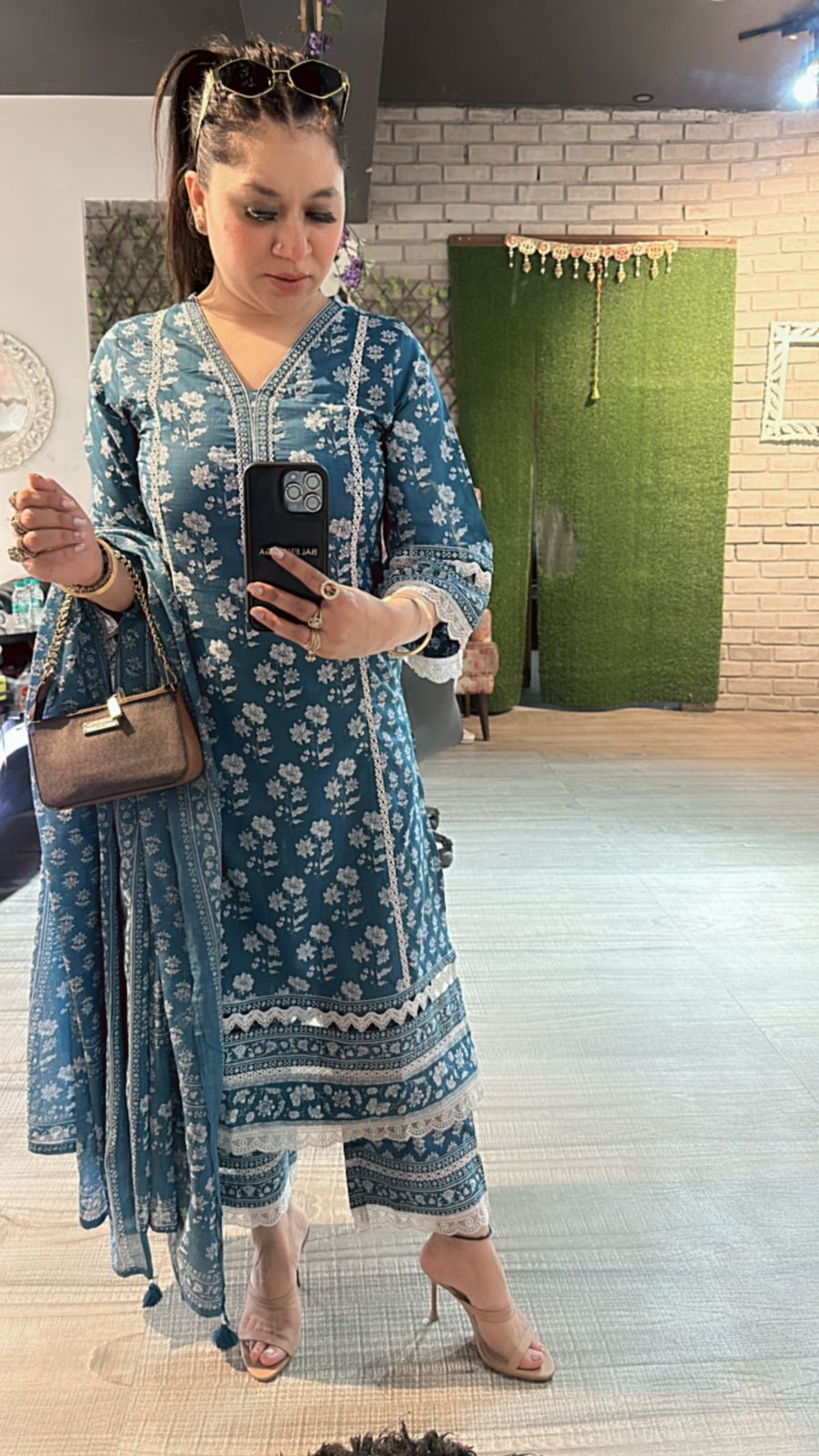 Laya Blue cotton suit