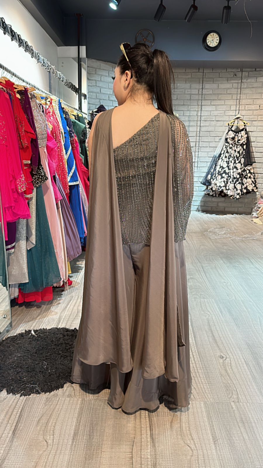 Mundan cape plazoo set