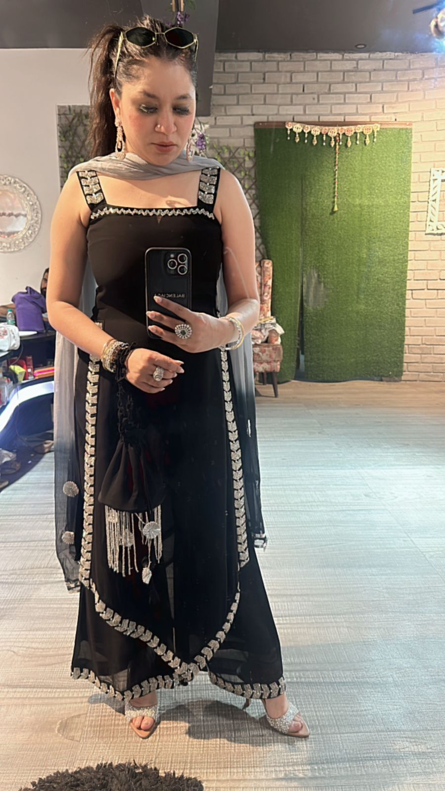 Katdana Black Potli suit 4pc