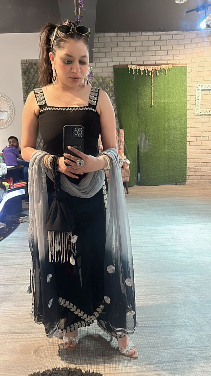 Katdana Black Potli suit 4pc