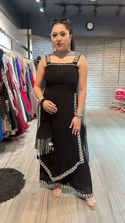 Katdana Black Potli suit 4pc
