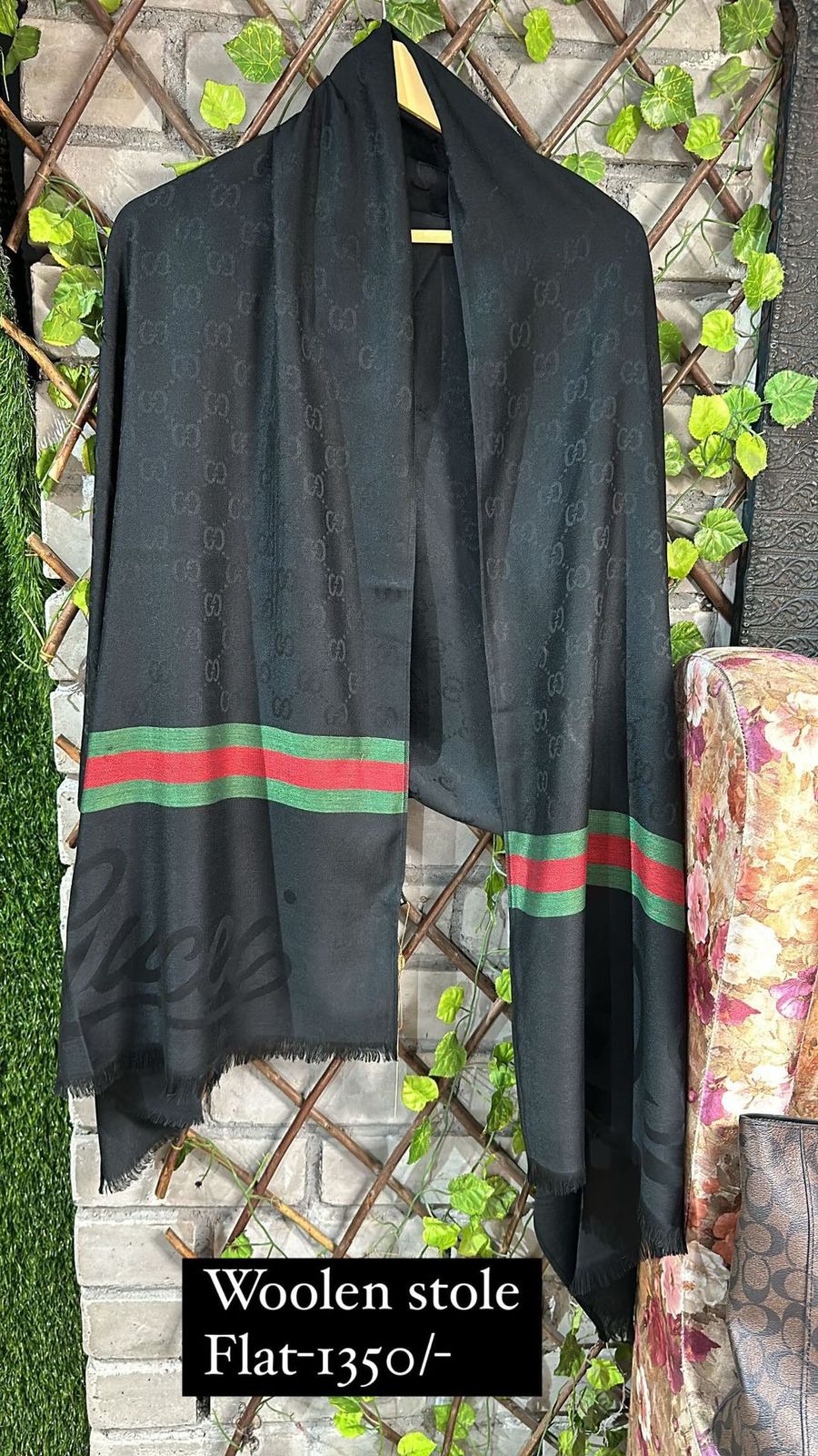 Black Gucci Stole