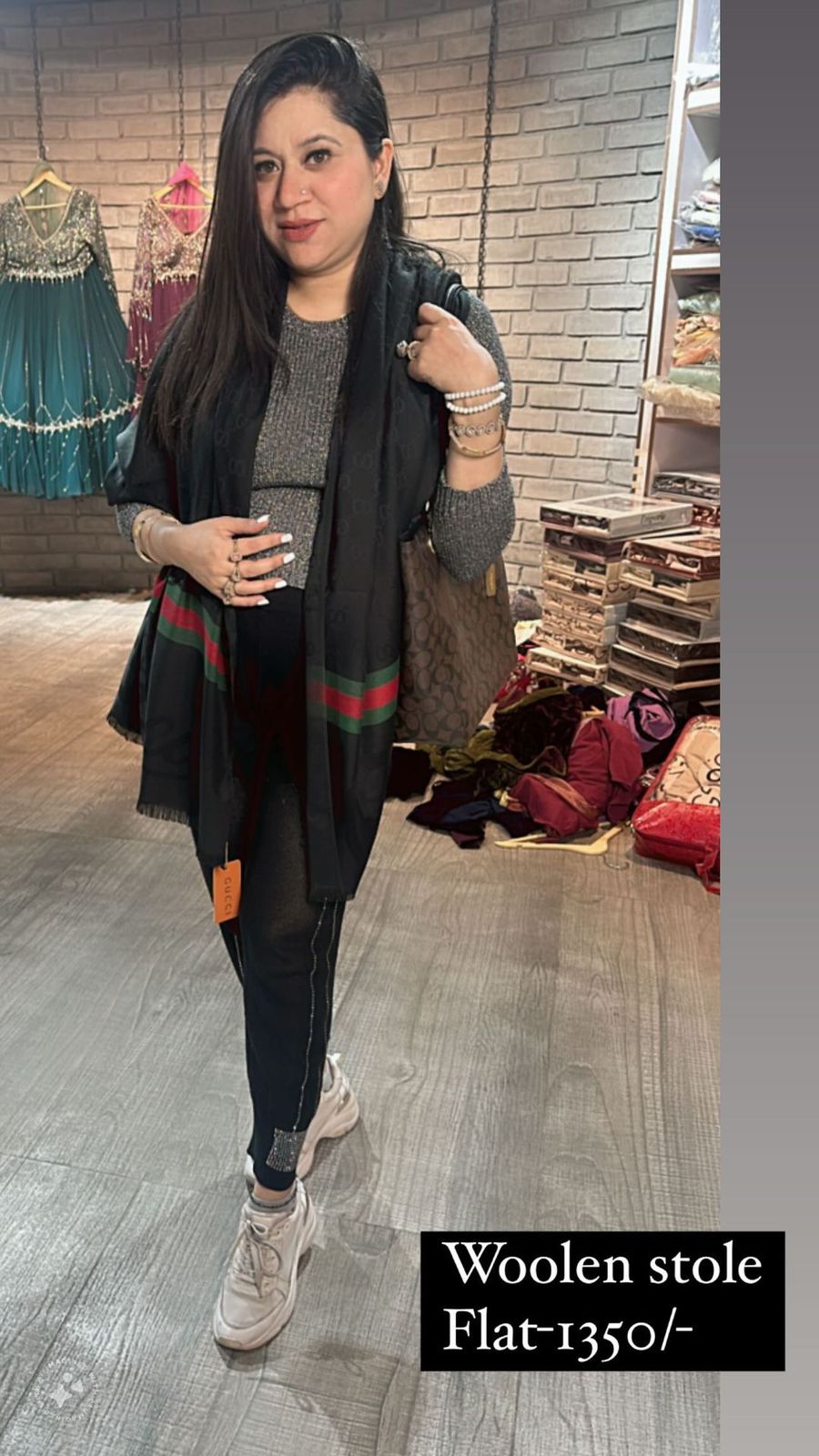 Black Gucci Stole