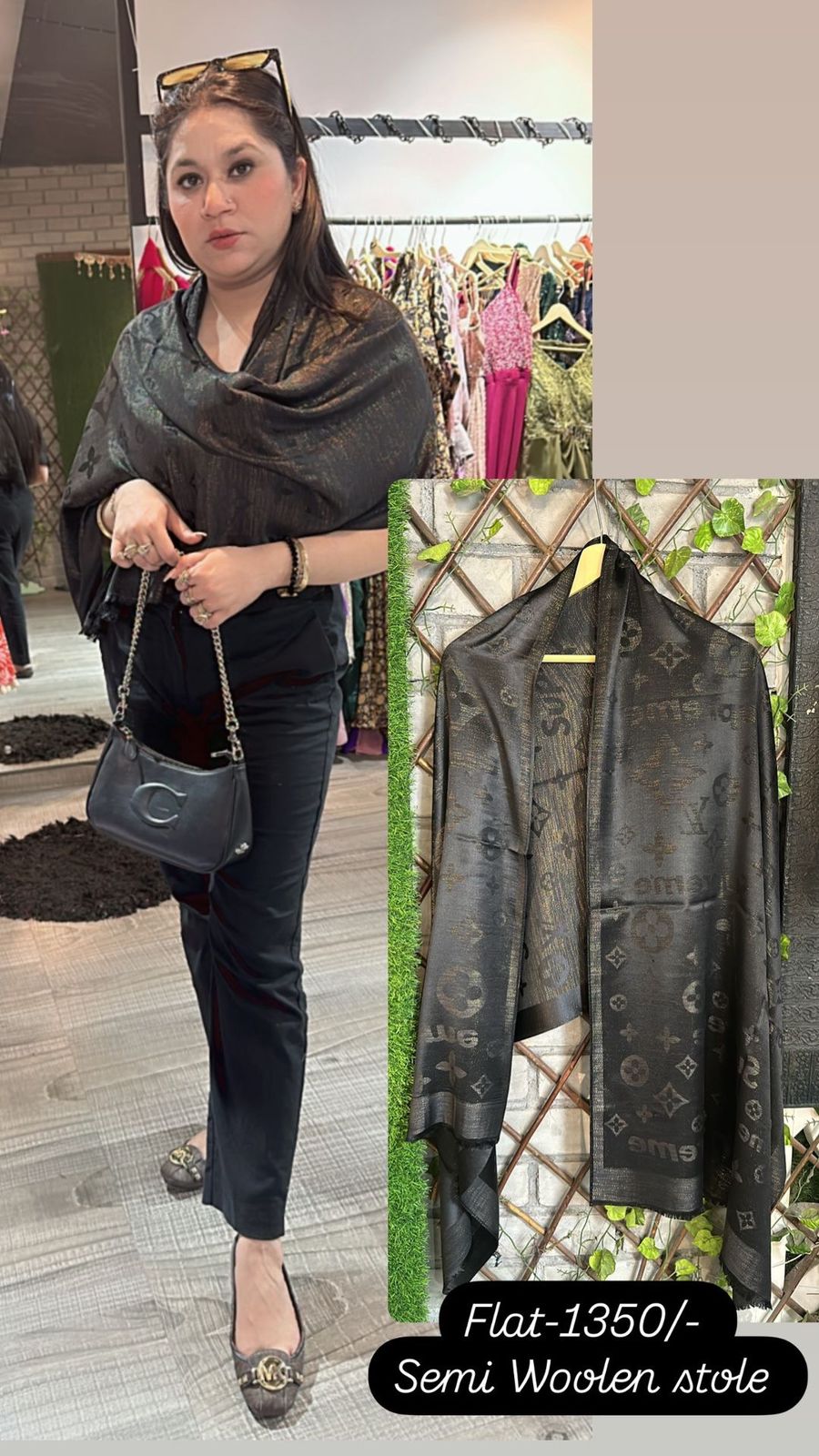 Black lv supreme Stole
