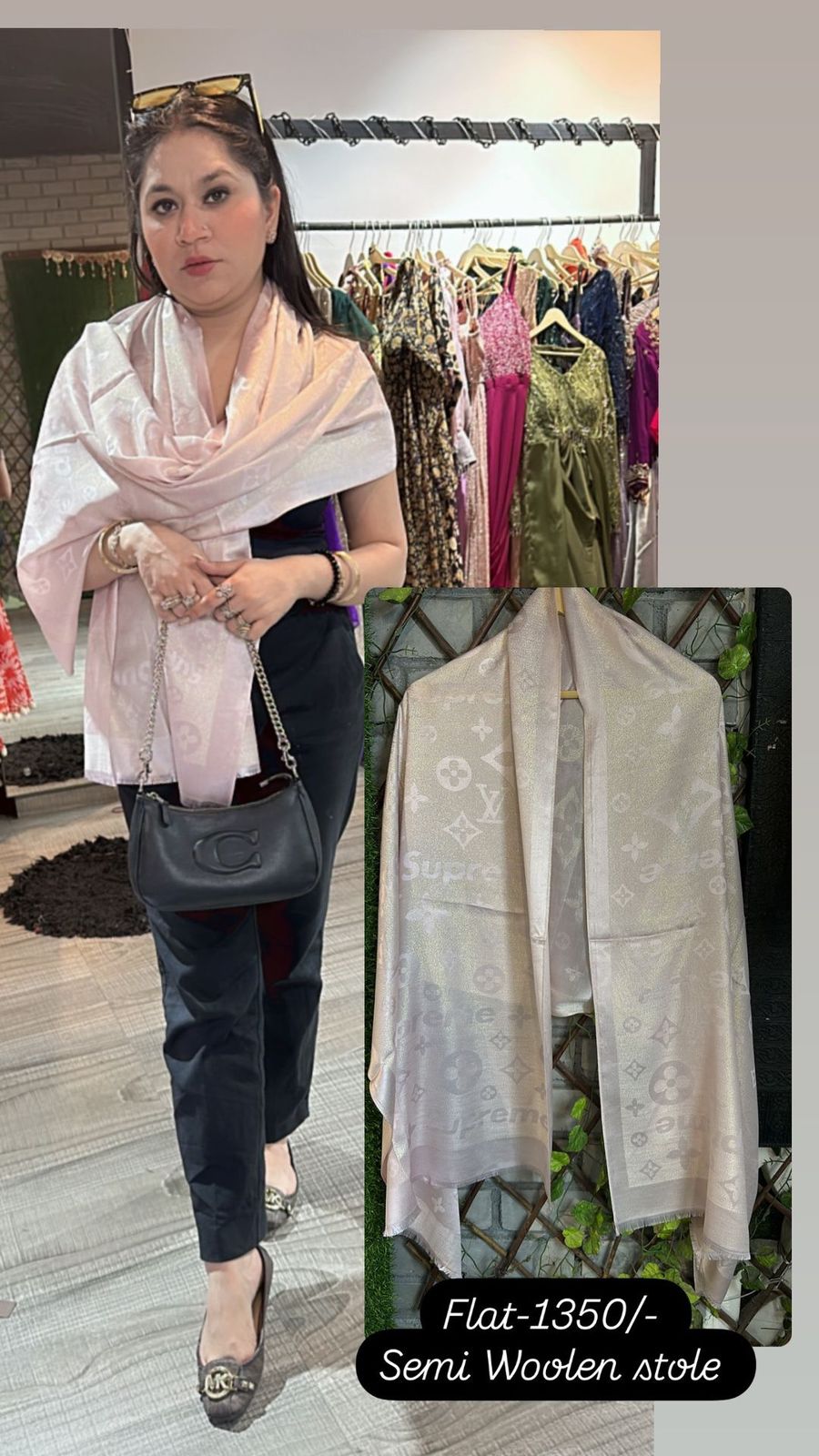 lv Baby pink Stole