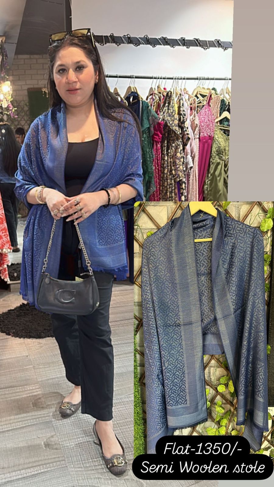 Burberry Blue  print Stole