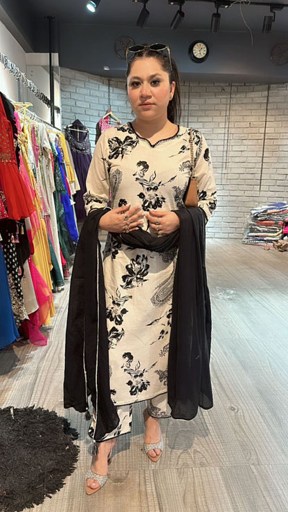 Spring summer cotton suit