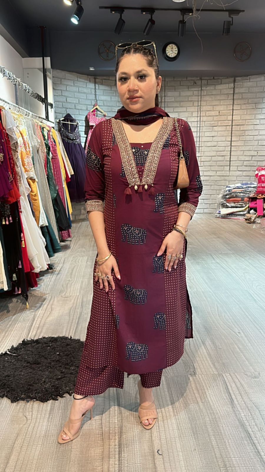 Elephant wine Straight suit 3pc