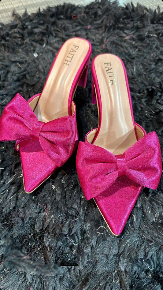 Hot pink Bow Heels