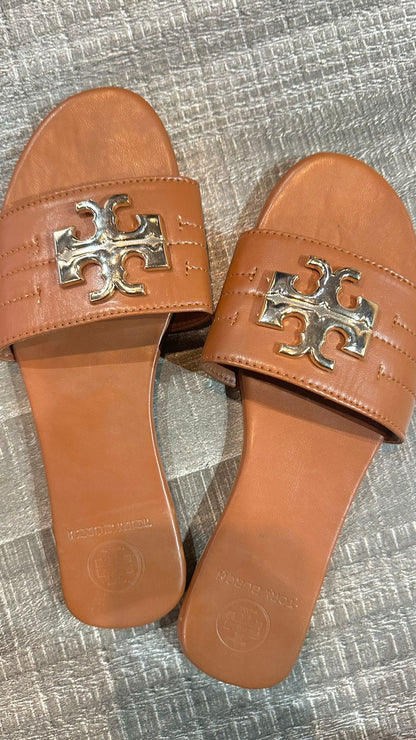 Tory Rust buckle Flat