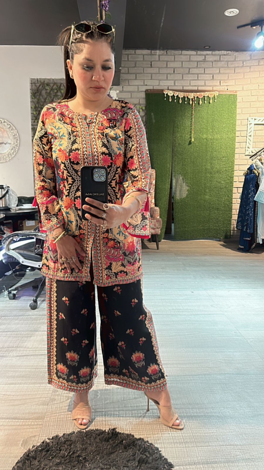 Ikkat Digital Print cordset