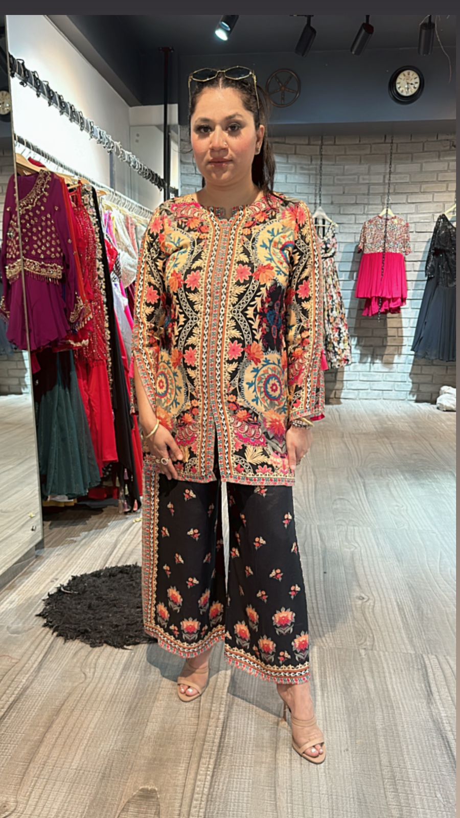 Ikkat Digital Print cordset