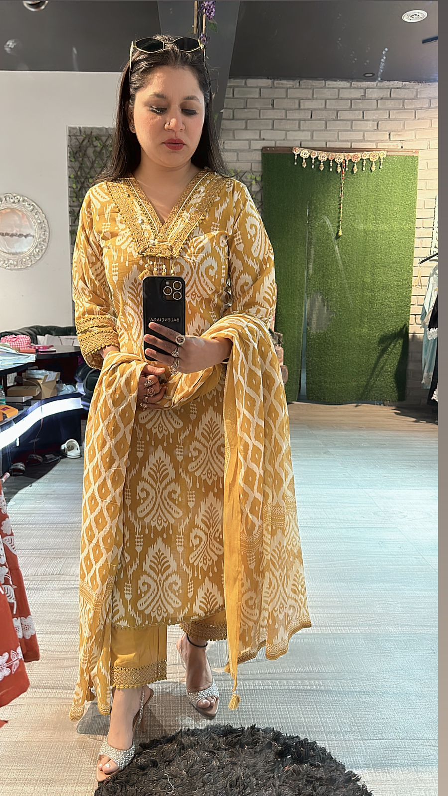 Almond Musturd Digital suit