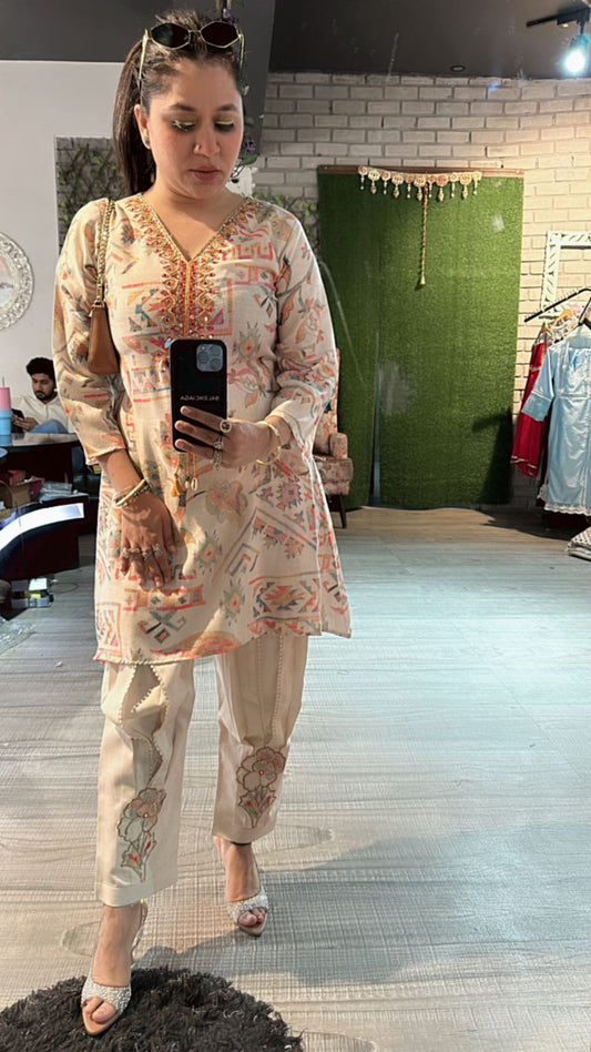 Mirza high low cordset