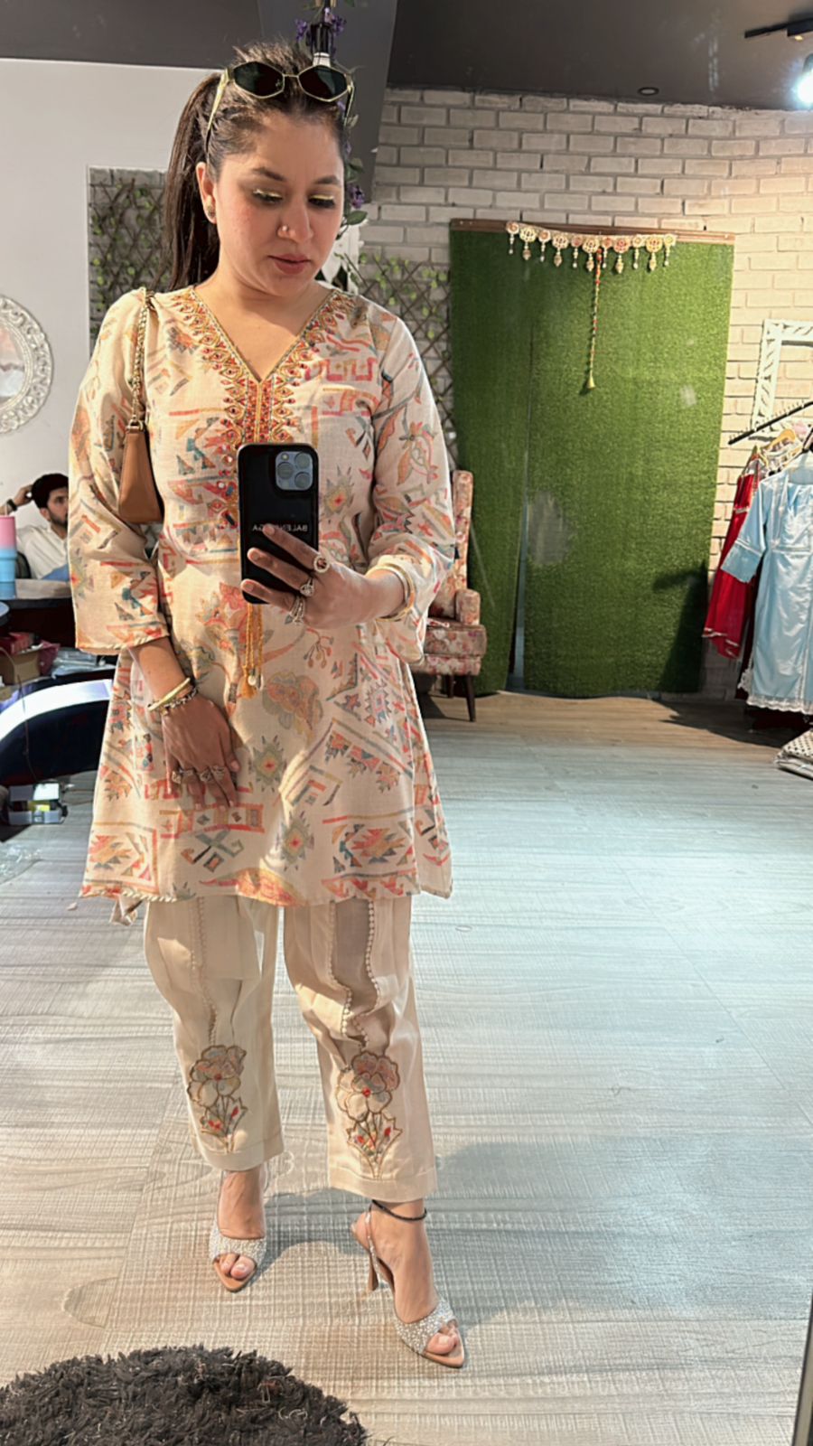 Mirza high low cordset