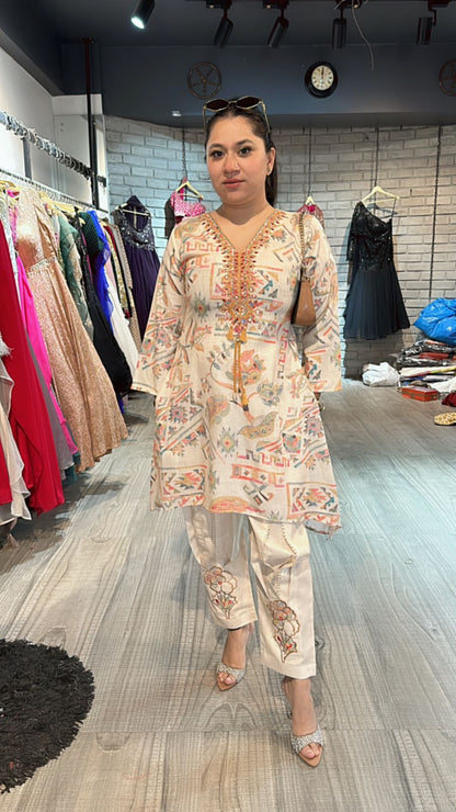 Mirza high low cordset