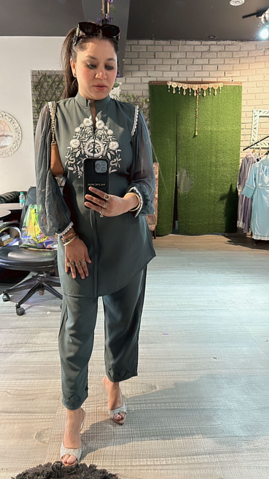 Malaika Teal blue cordset