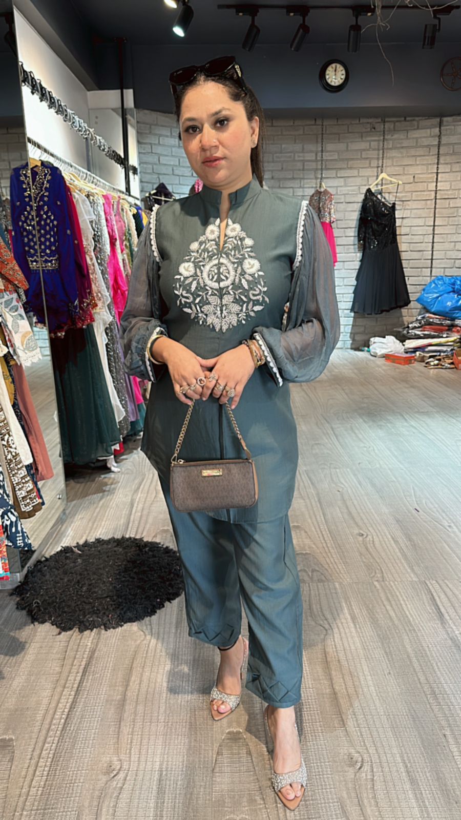 Malaika Teal blue cordset