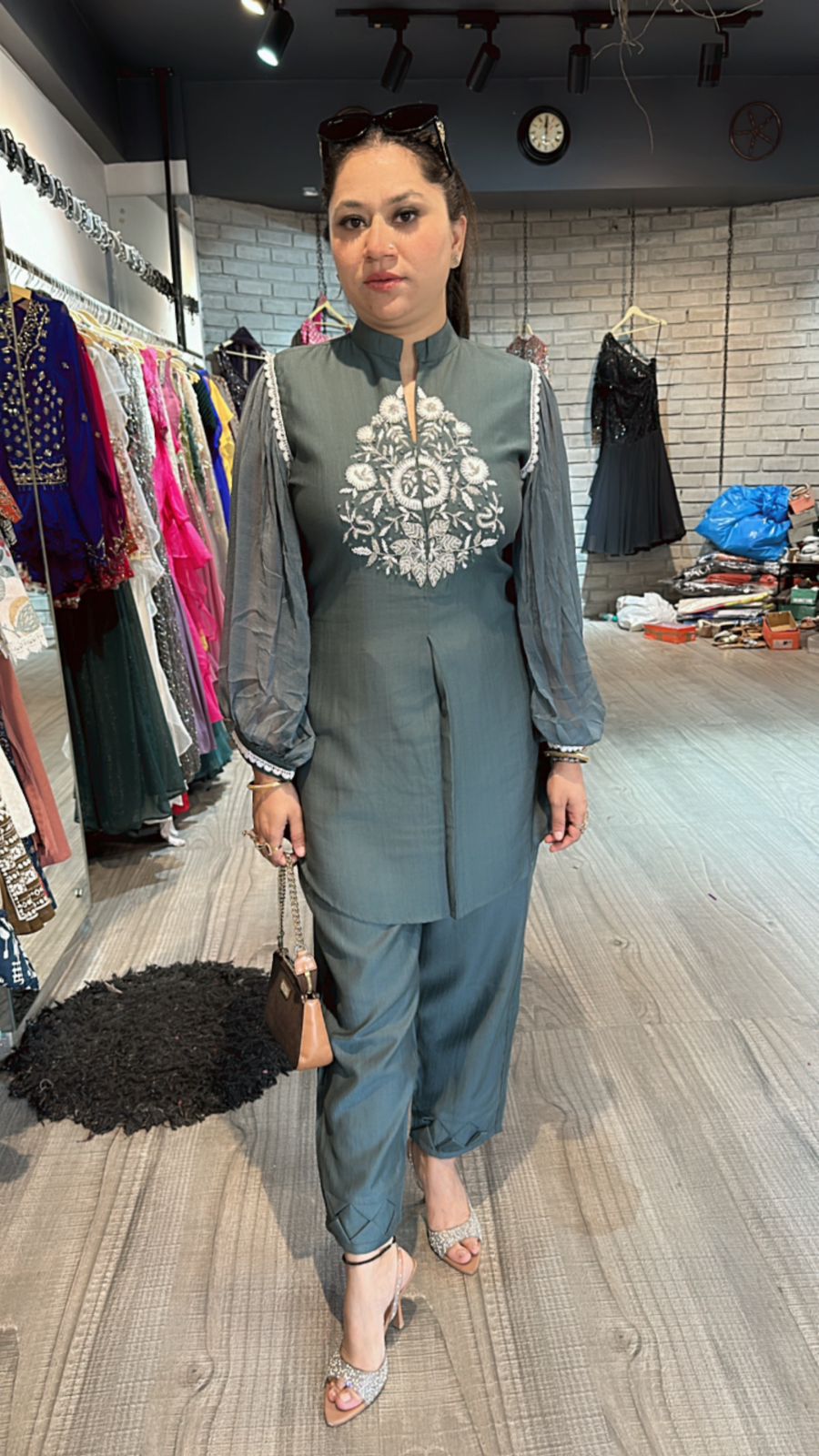 Malaika Teal blue cordset