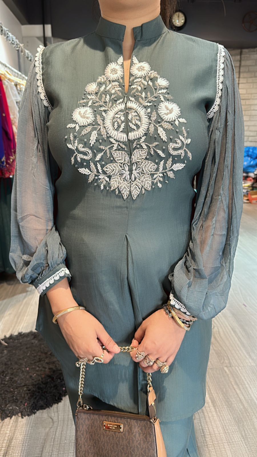 Malaika Teal blue cordset
