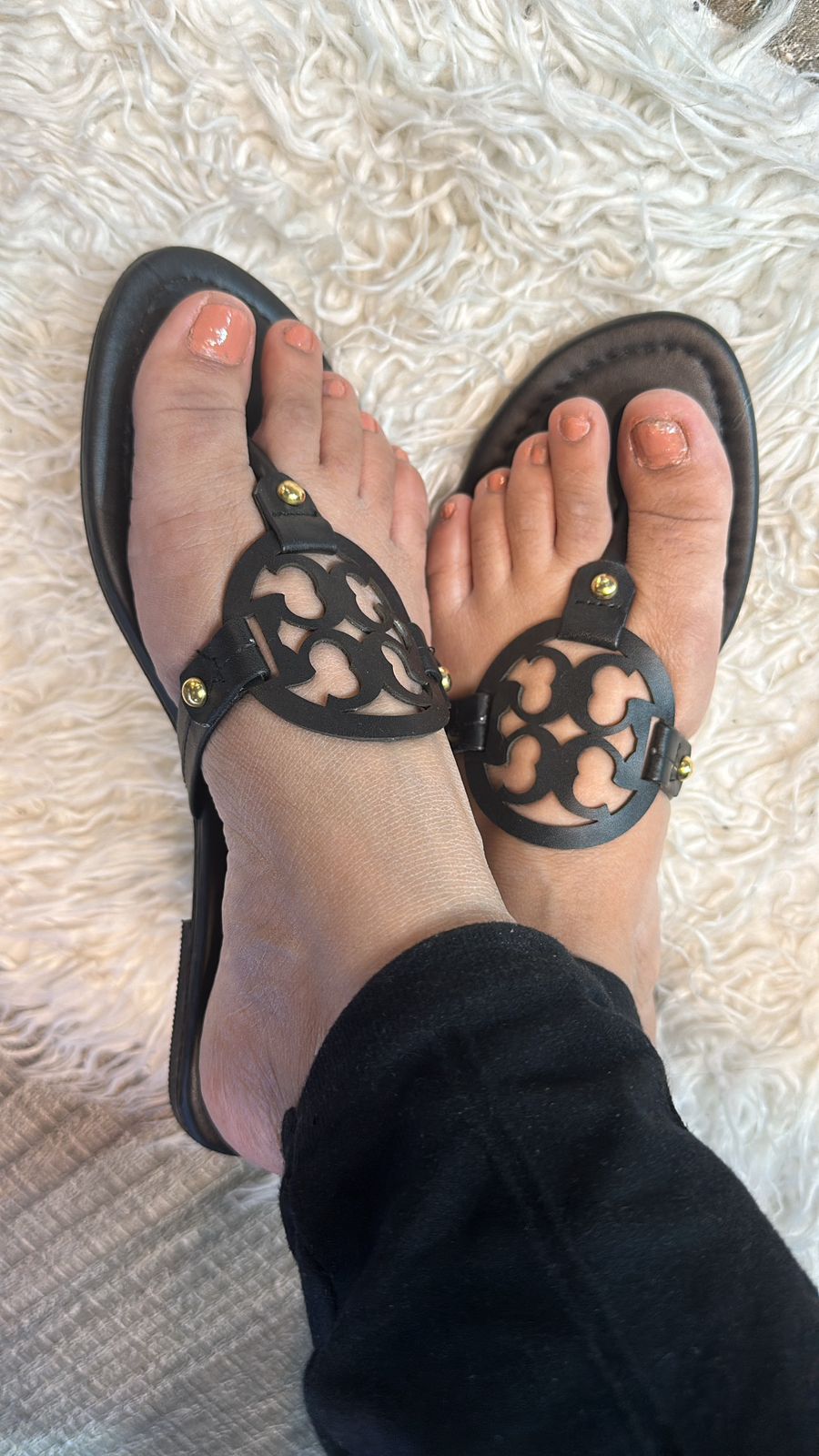Tory Burch Black Flats