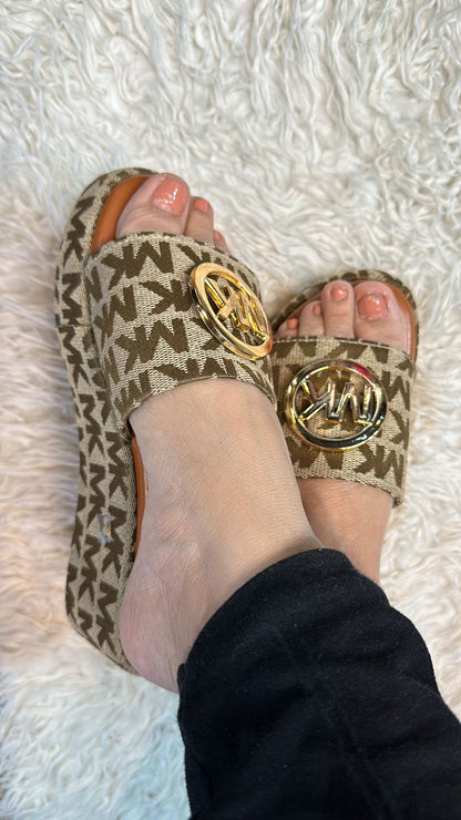 Mk Beige wedges