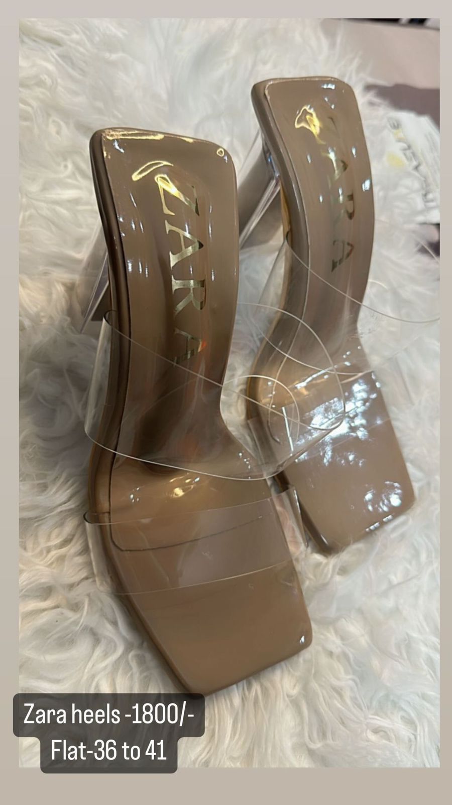 Transparent Zara heels