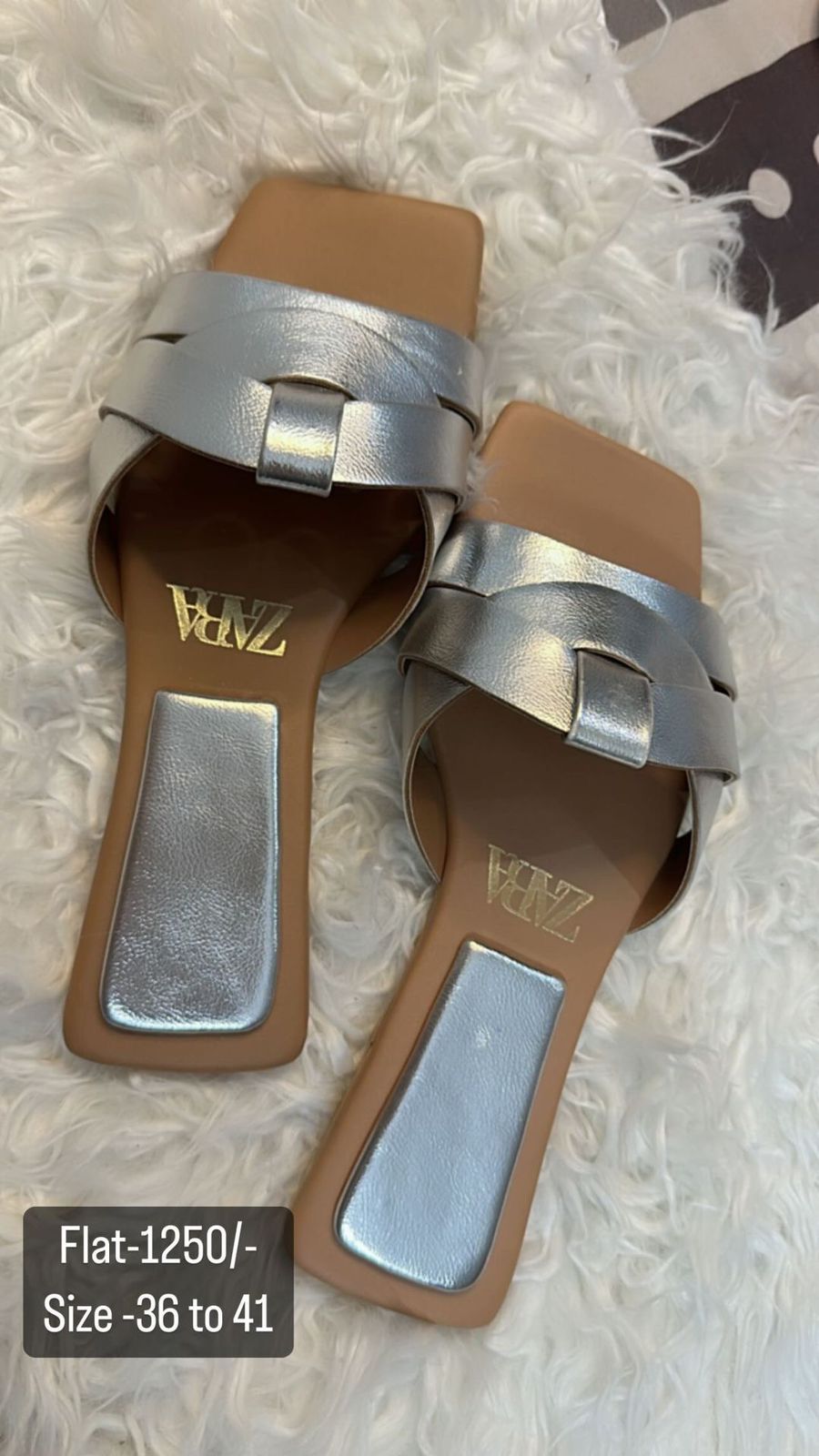Zara silver Flat