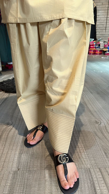 Beige Farsi salwar kurta set