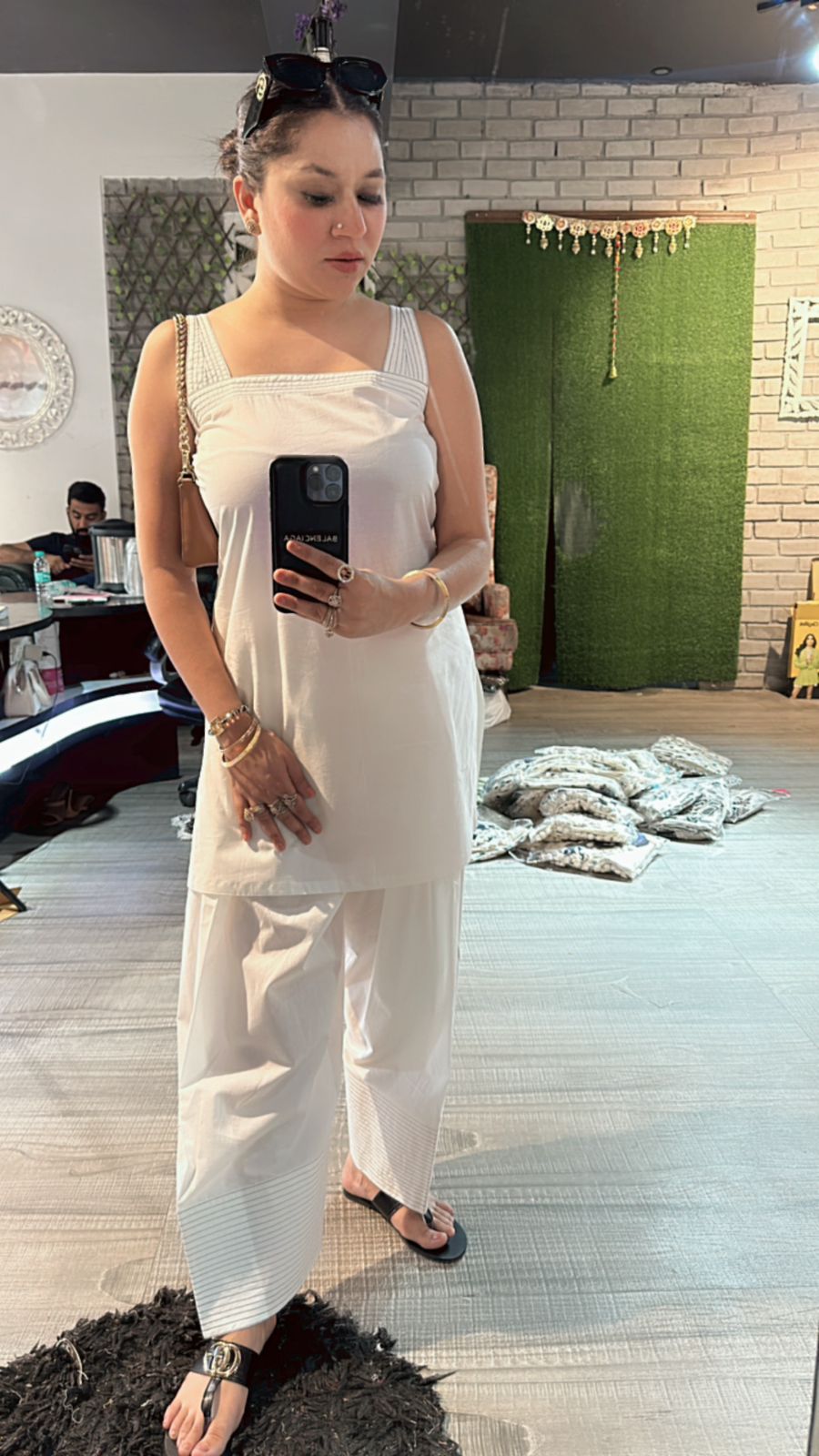 White Farsi salwar kurta set